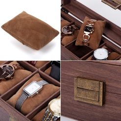 12 Slot Watch Box Organizer Watch Case12 Slots Wooden Watch Box.