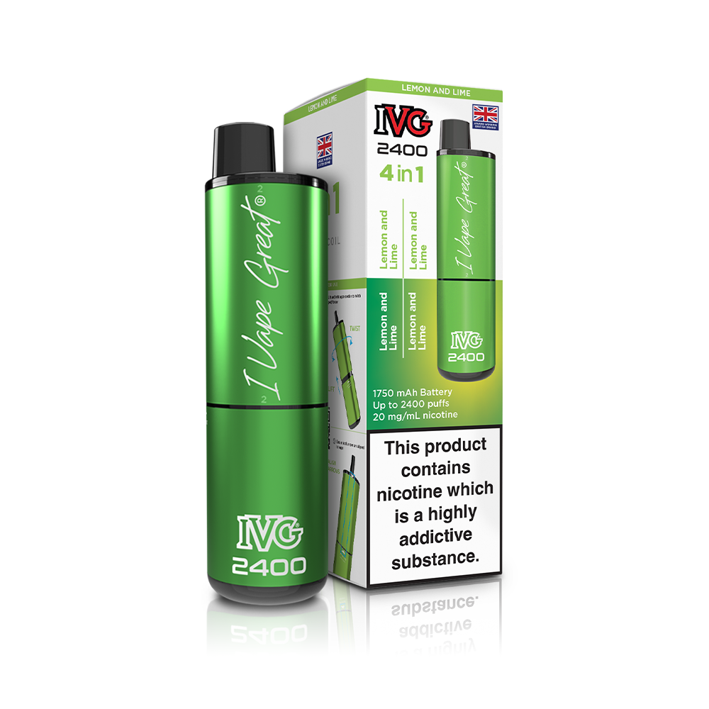 IVG 2400 Rechargeable Vape Lemon and Lime