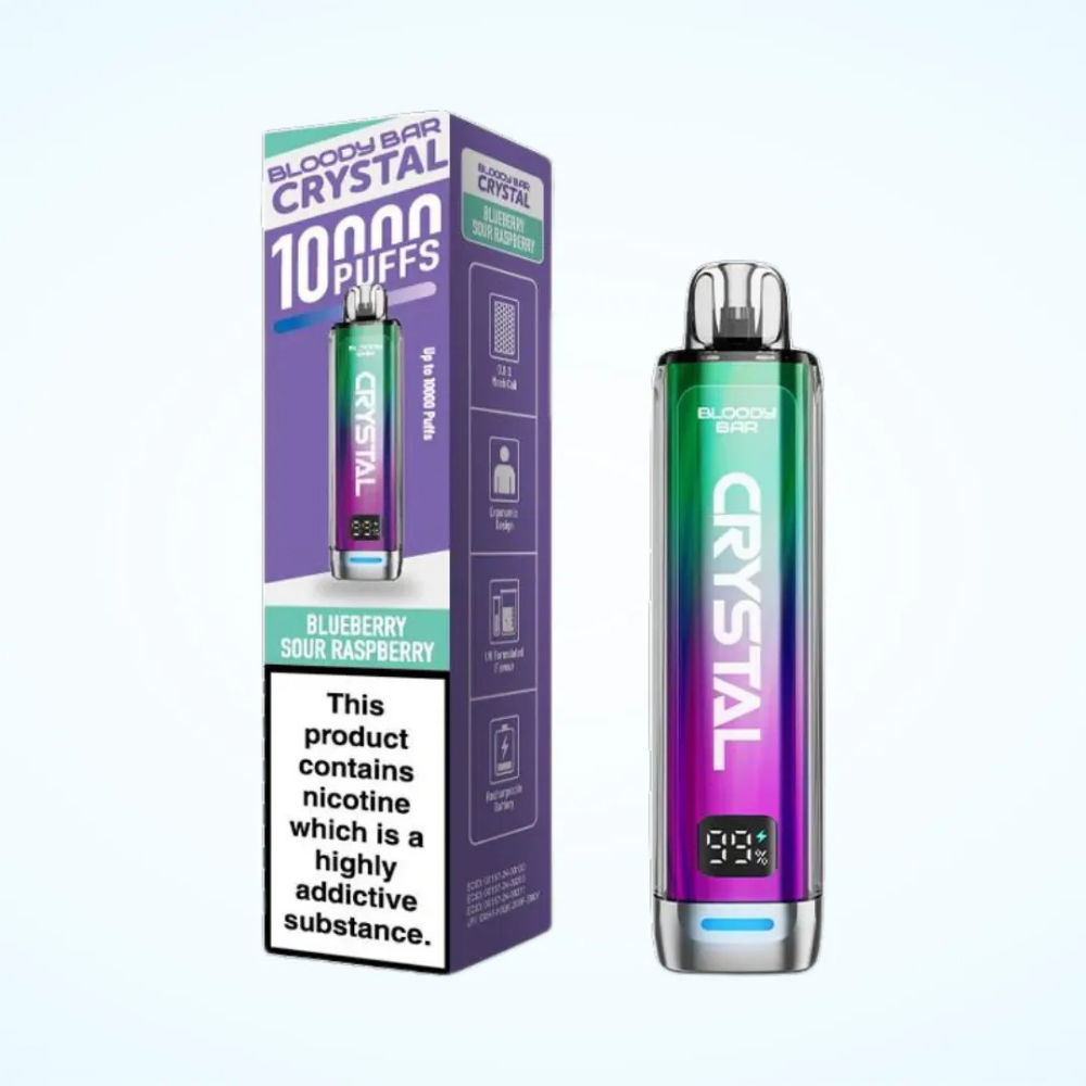 Bloody Bar Crystal 10K Prefilled Pod Kit Blueberry Sour Raspberry