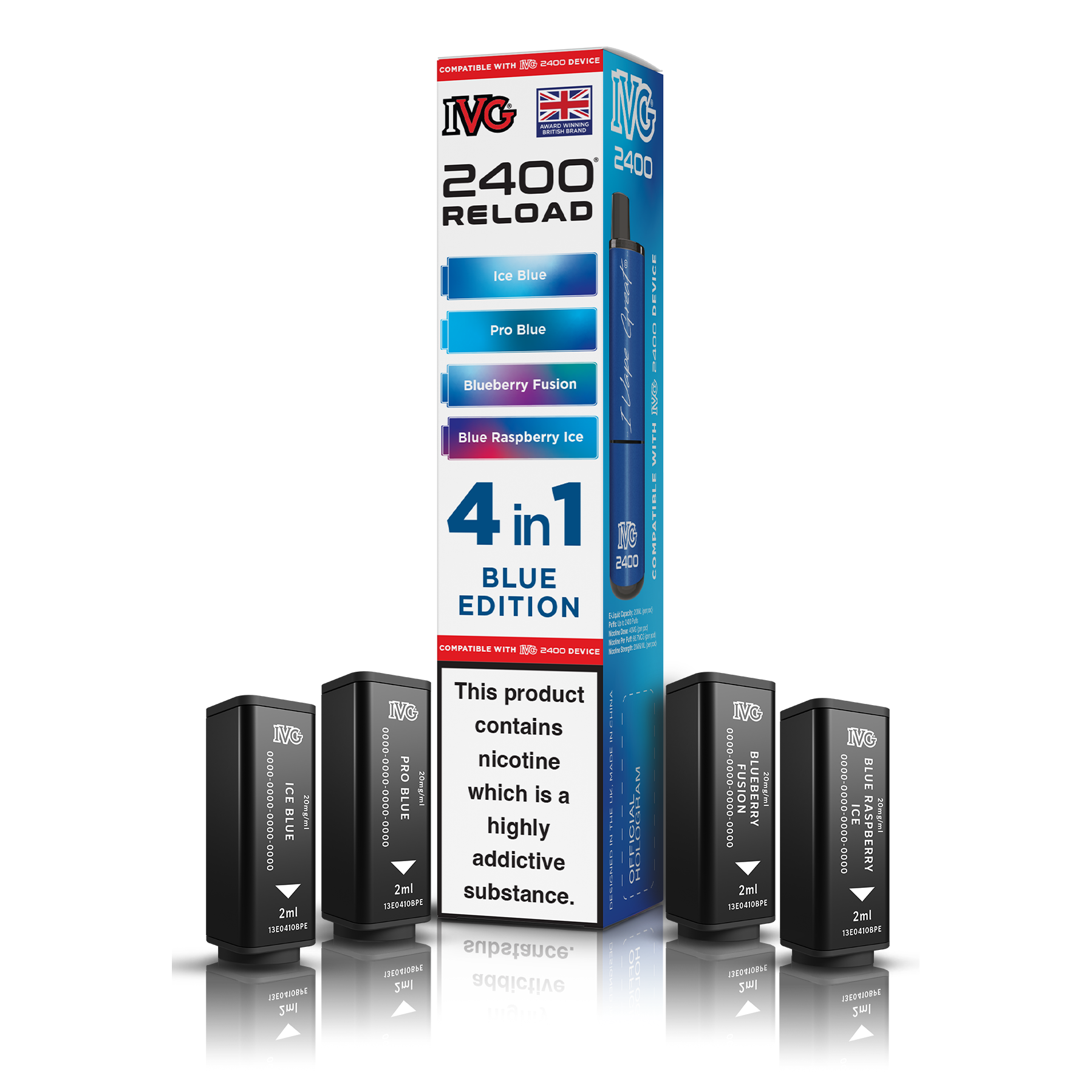 IVG 2400 4 In 1 Blue Edition Reload Pods