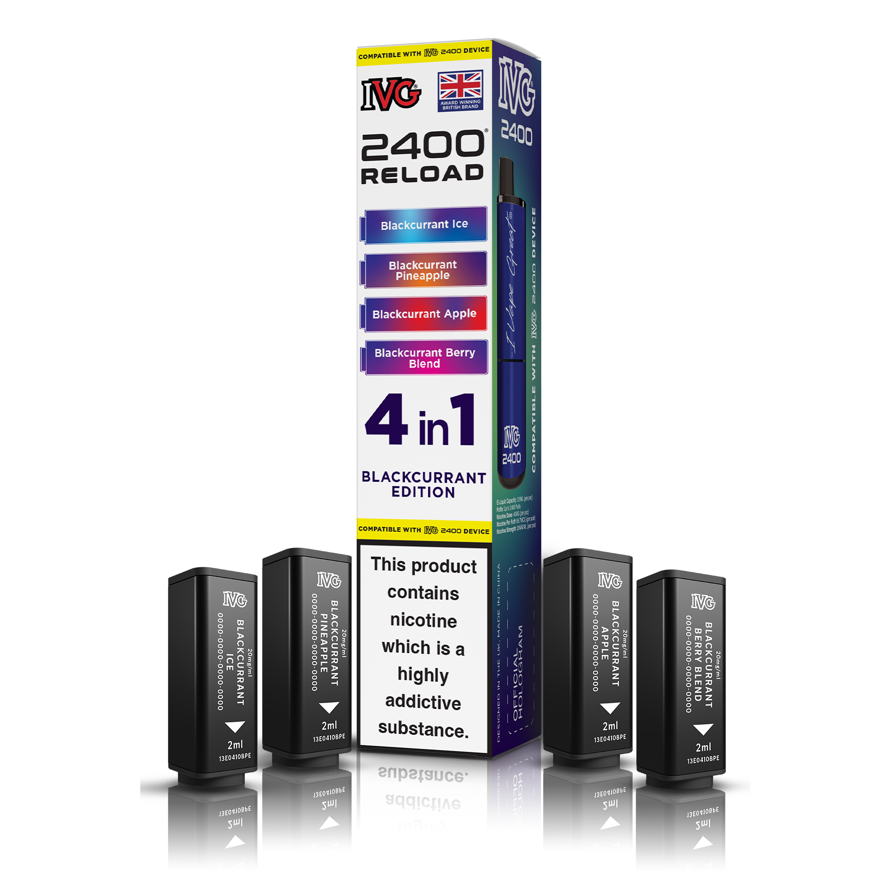 IVG 2400 4 In 1 Blackcurrant Edition Reload Pods