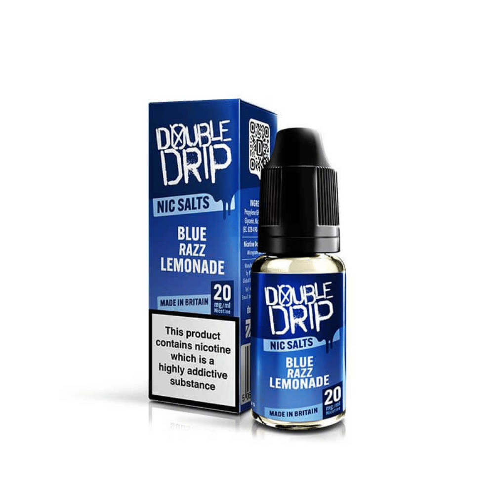 Double Drip Nic Salt E-Liquid Blue Razz Lemonade