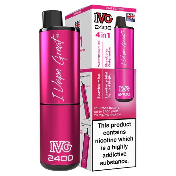 IVG 2400 Rechargeable Vape Pink Edition