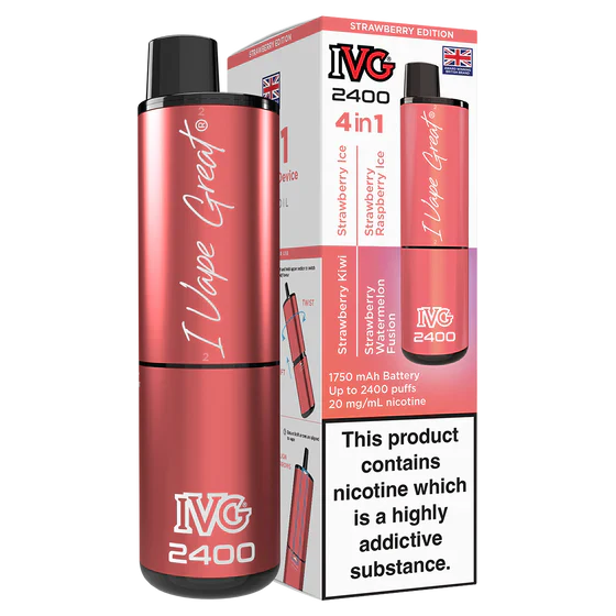 IVG 2400 Rechargeable Vape Strawberry Edition