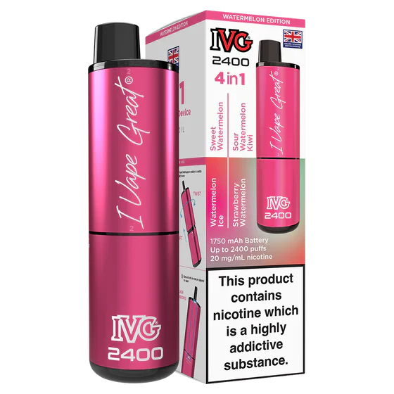 IVG 2400 Rechargeable Vape Watermelon Edition