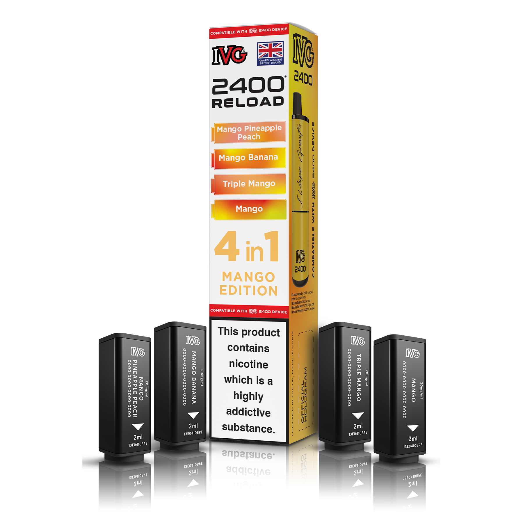 IVG 2400 4 In 1 Mango Edition Reload Pods