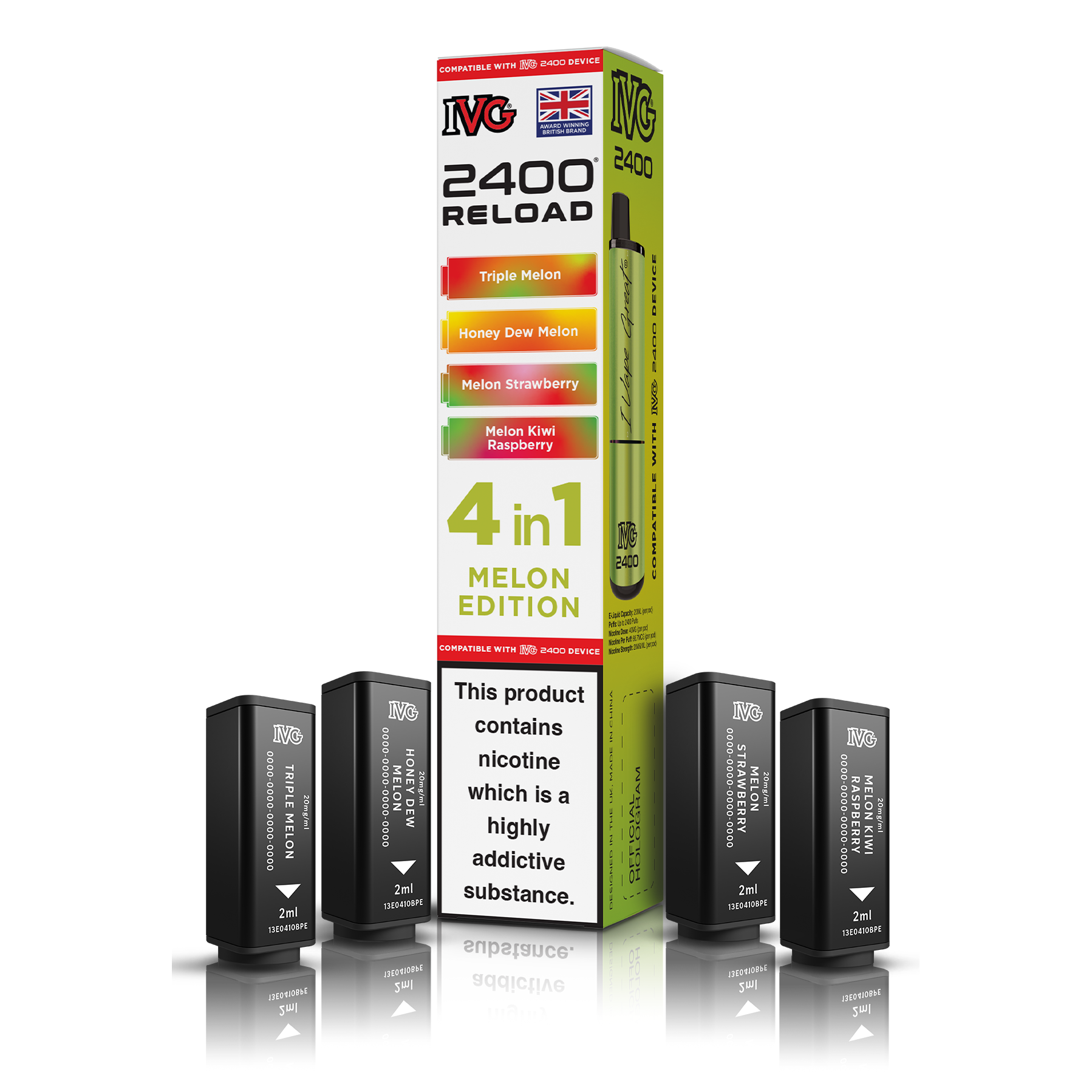 IVG 2400 4 In 1 Melon Edition Reload Pods