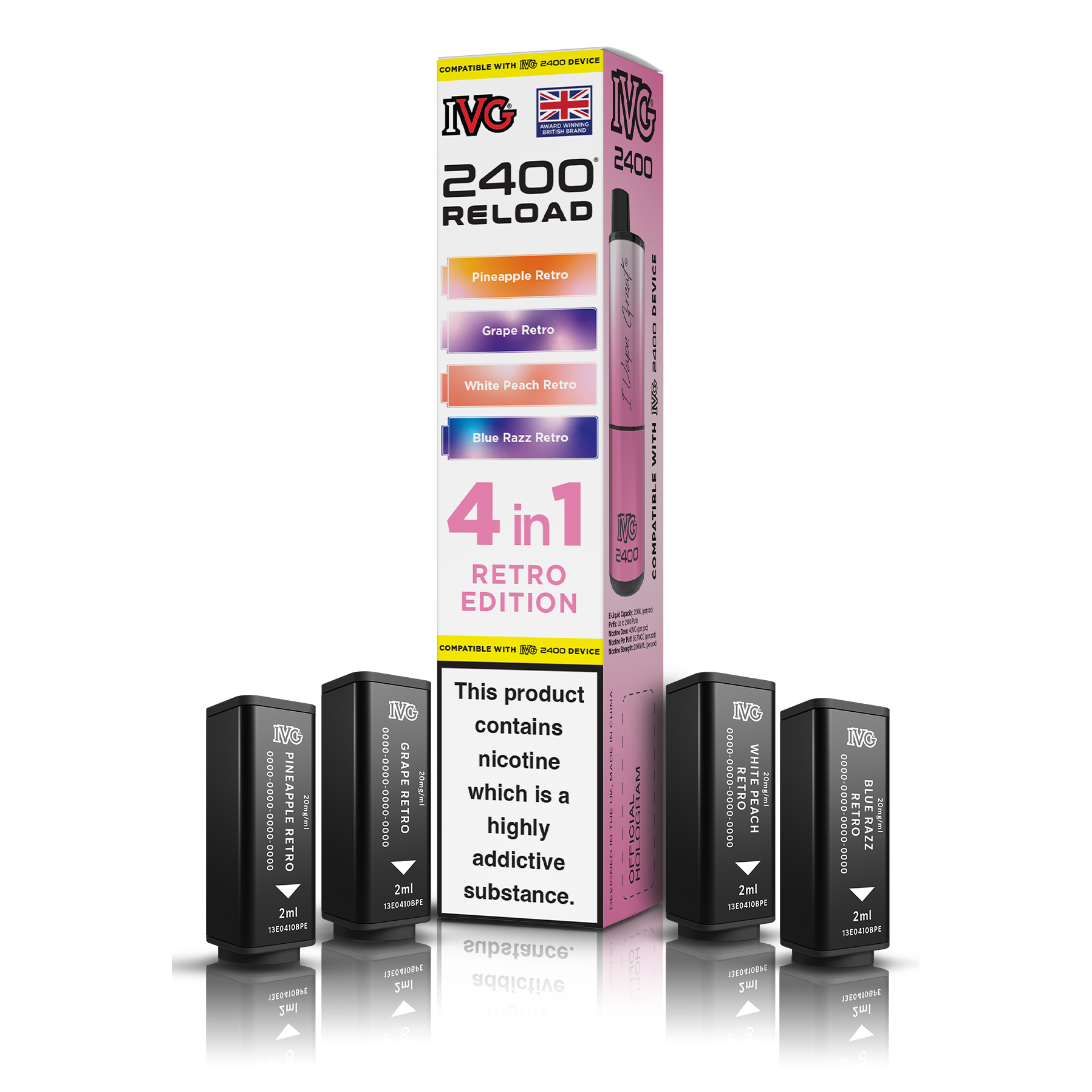 IVG 2400 4 In 1 Retro Edition Reload Pods
