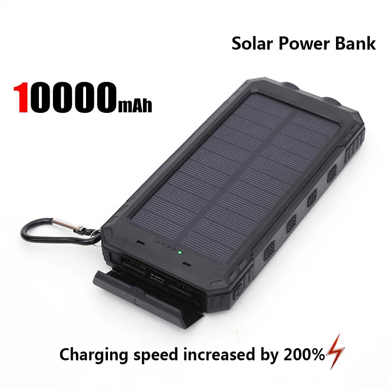 ONEPLUS 50000mAh Solar Power Bank Portable Charging Poverbank External Battery Charger Strong Light LDE Light for iphone Samsung
