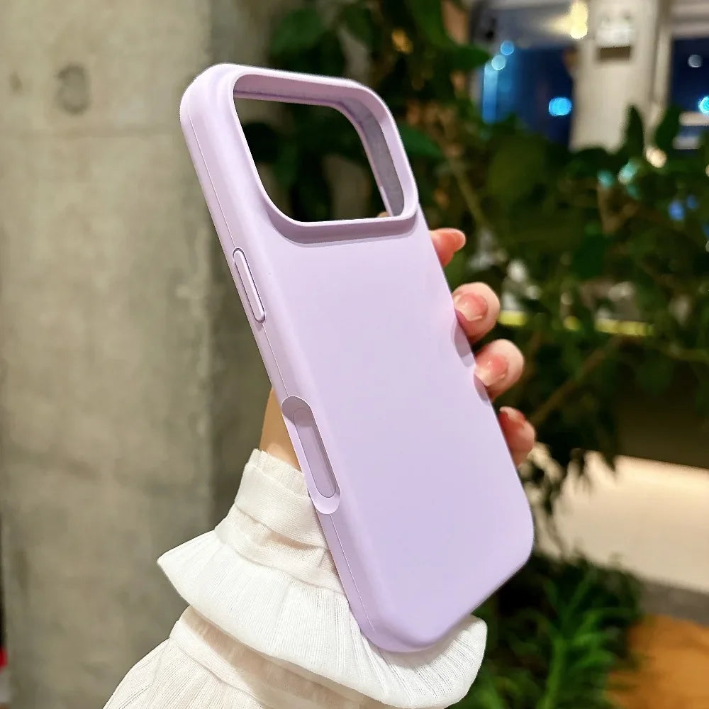 Candy Solid Color for Magsafe Case for iPhone 17 pro max Soft Liquid Silicone Slim Shockproof Cover