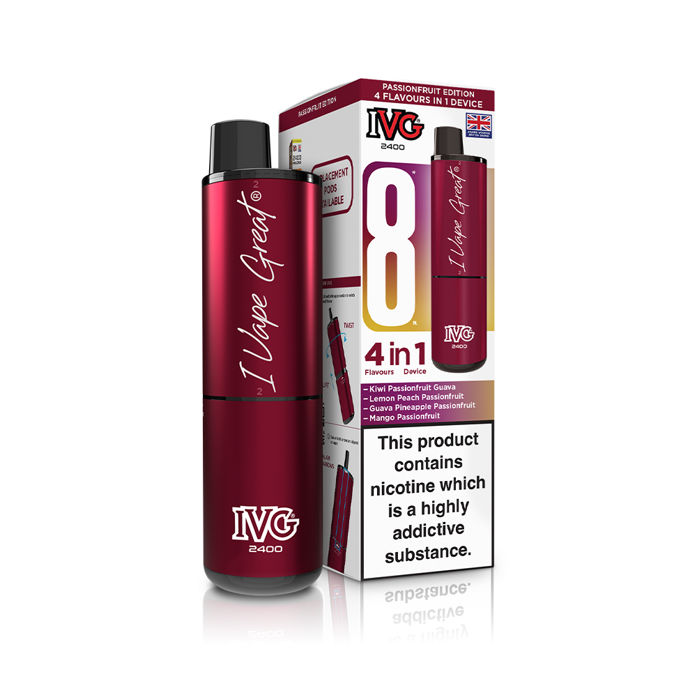 IVG 2400 4 In 1 Starter Kit Passionfruit Edition