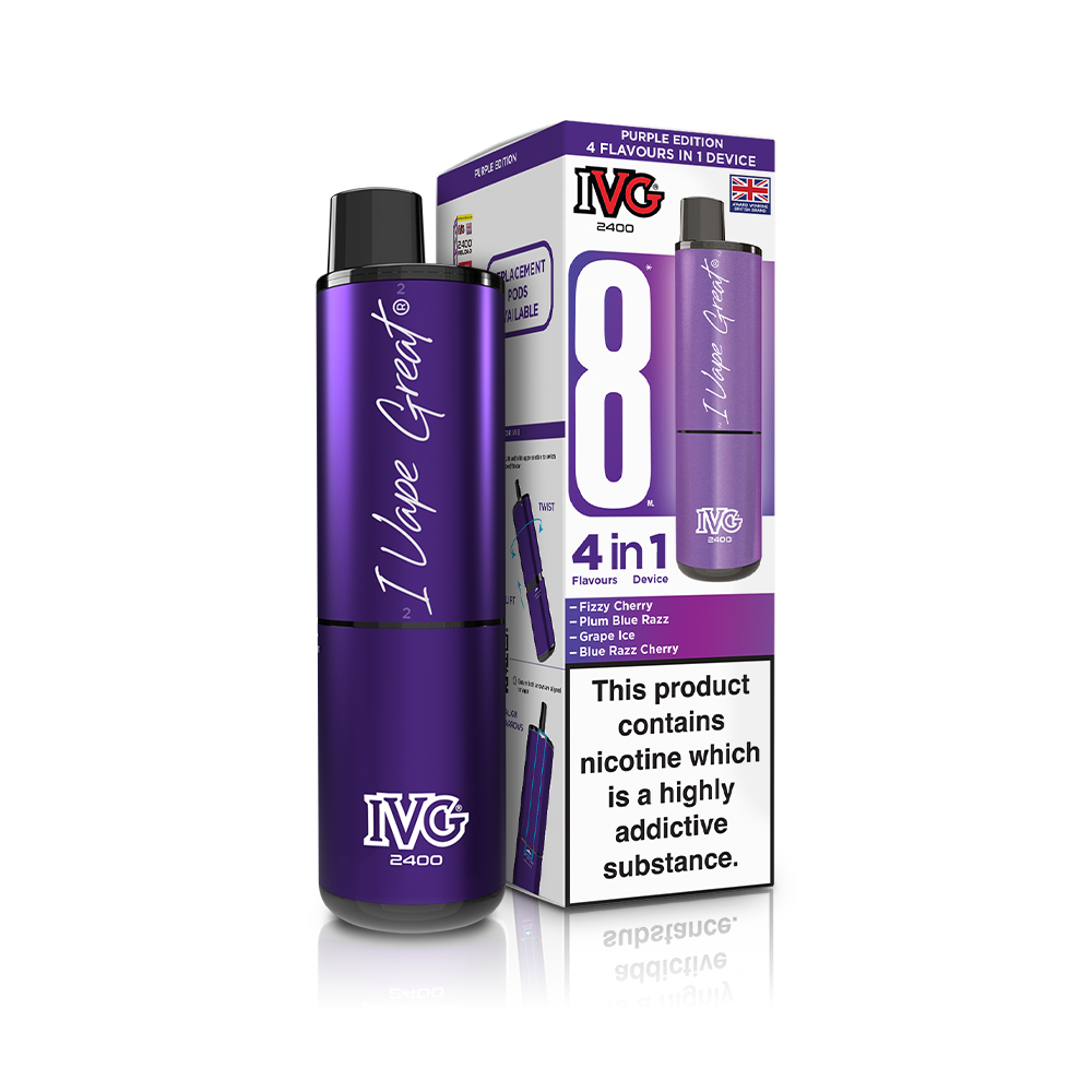 IVG 2400 4 In 1 Starter Kit Purple Edition