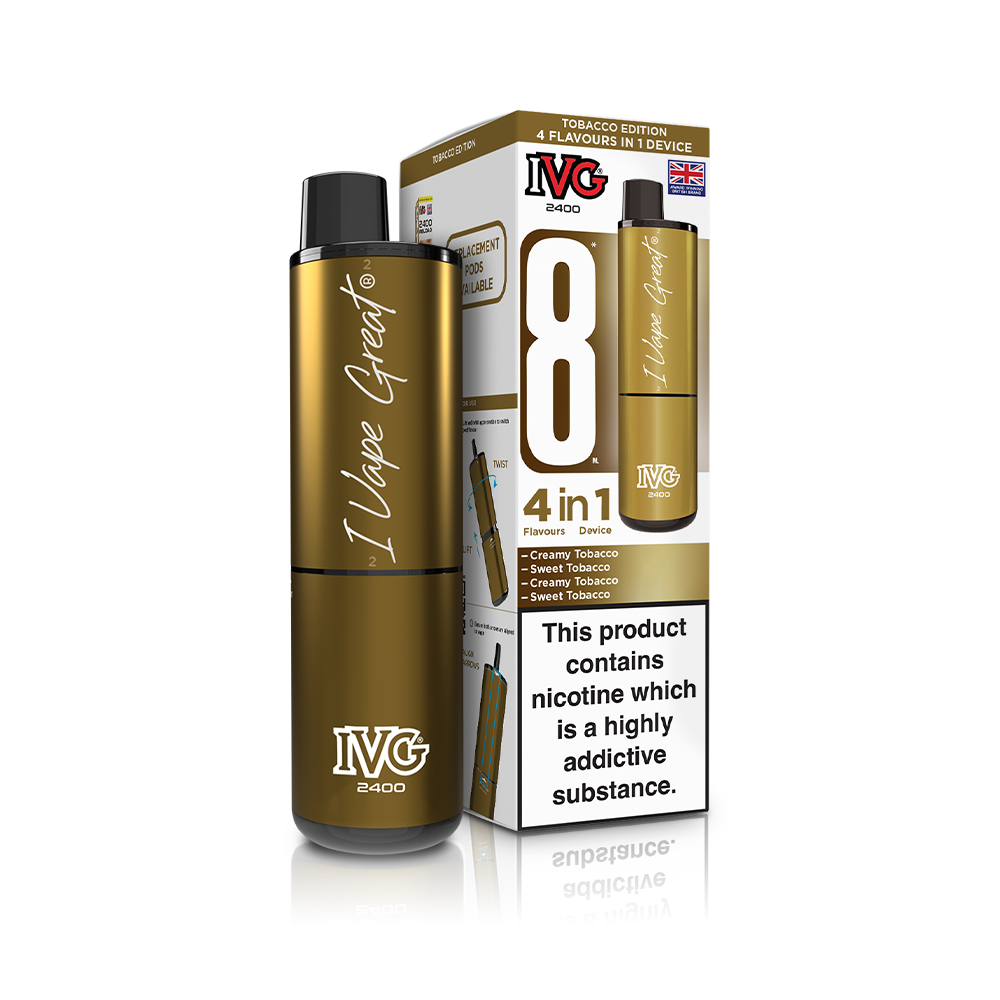 IVG 2400 4 In 1 Starter Kit Tobacco Edition