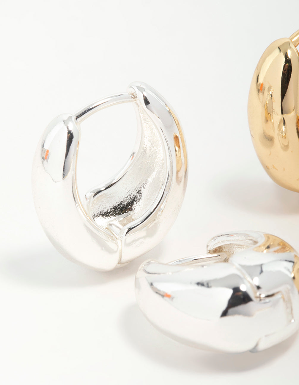 Mixed Metal Hoop Earrings 2-Pack