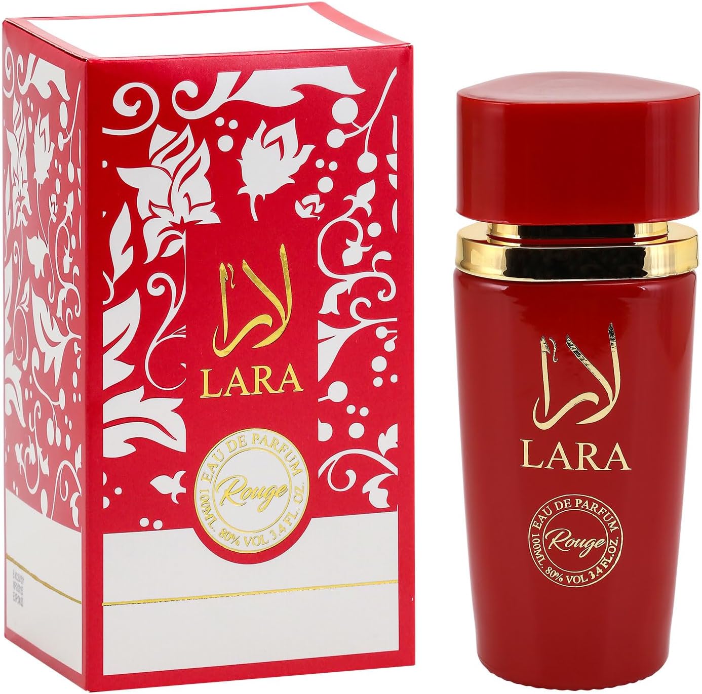 Lara Rouge Eau De Parfum for Women – 100ml | Luxurious Arabian Scent Fragrance Spray with Bergamot, Mandarin, Apple