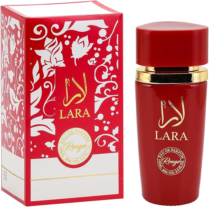 Lara Rouge Eau De Parfum for Women – 100ml | Luxurious Arabian Scent Fragrance Spray with Bergamot, Mandarin, Apple