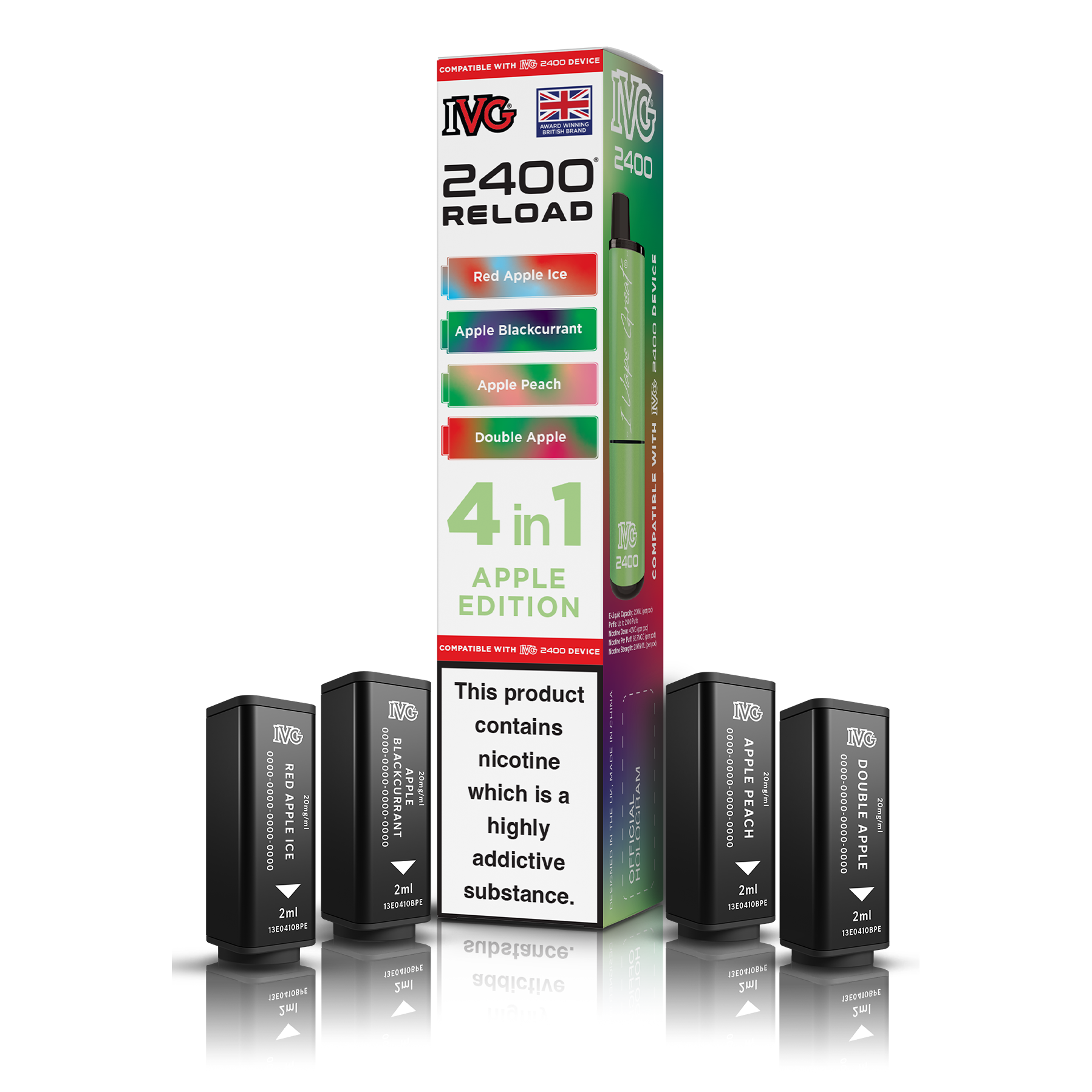IVG 2400 4 In 1 Apple Edition Reload Pods