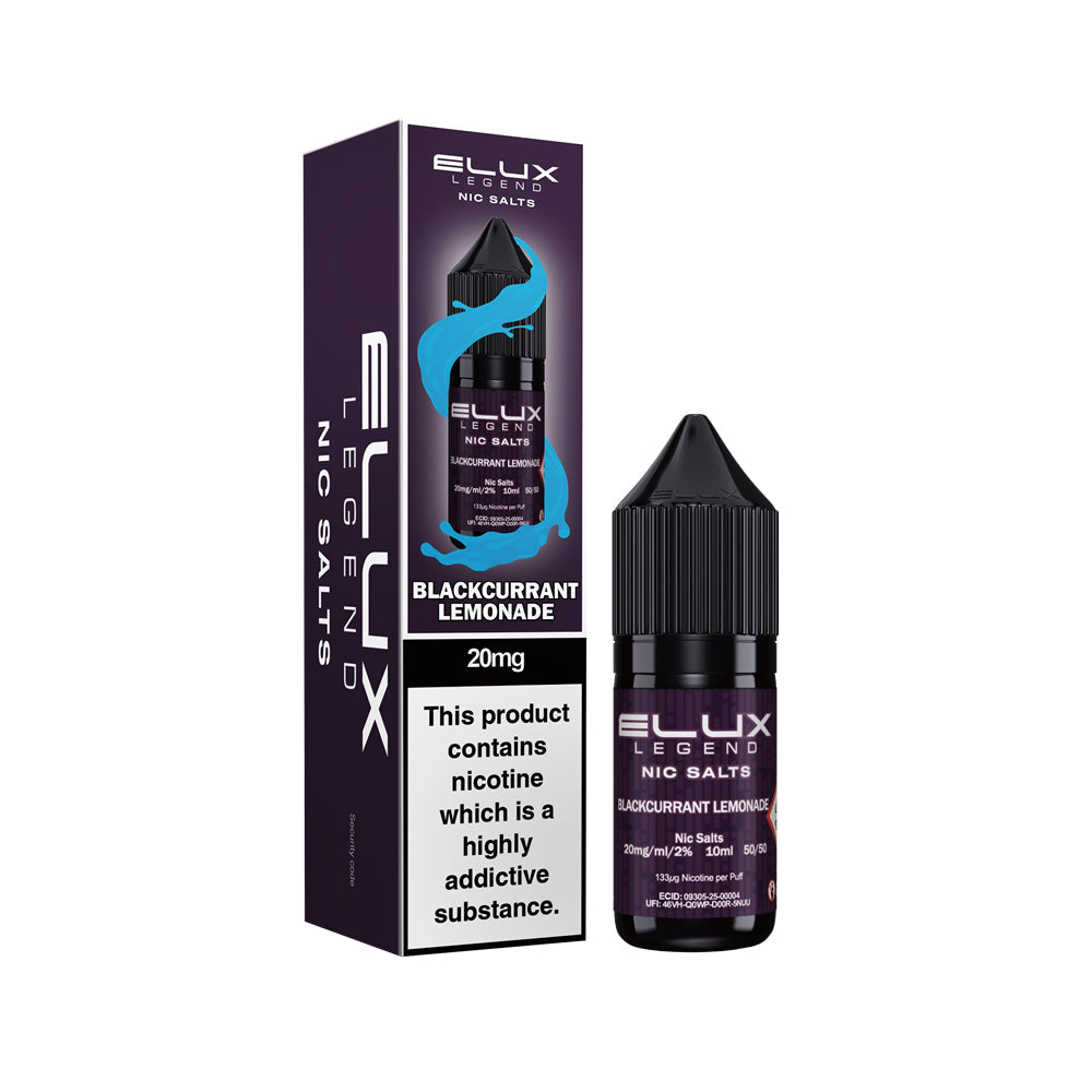 Elux Legend Nic Salt Blackcurrant Lemonade E Liquid 10ml
