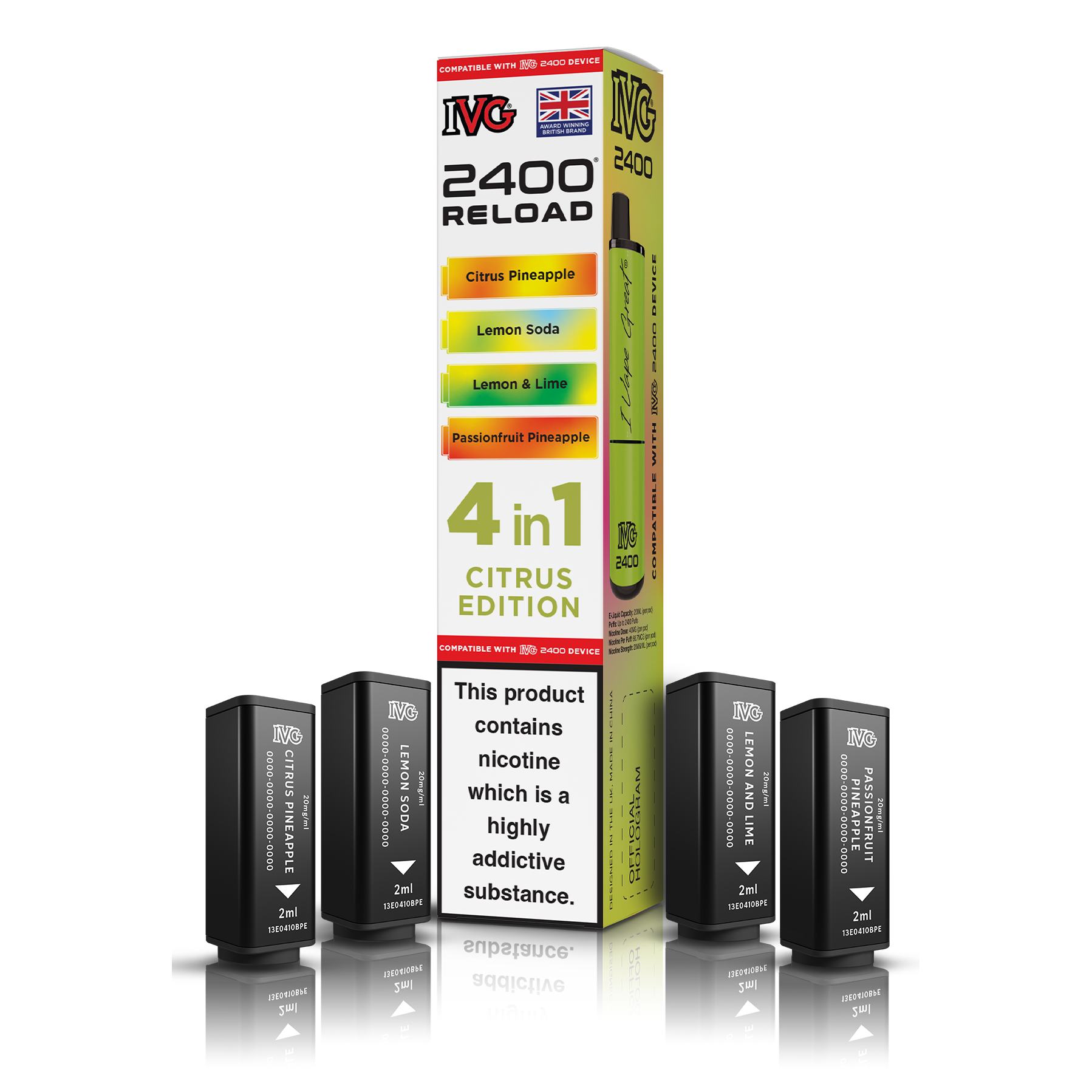 IVG 2400 4 In 1 Citrus Edition Reload Pods