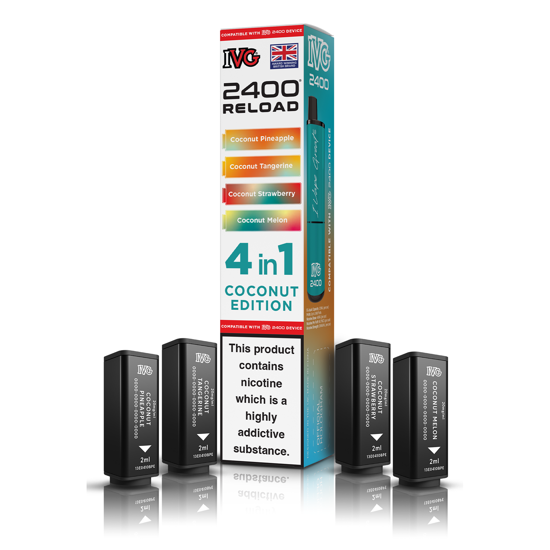 IVG 2400 4 In 1 Coconut Edition Reload Pods
