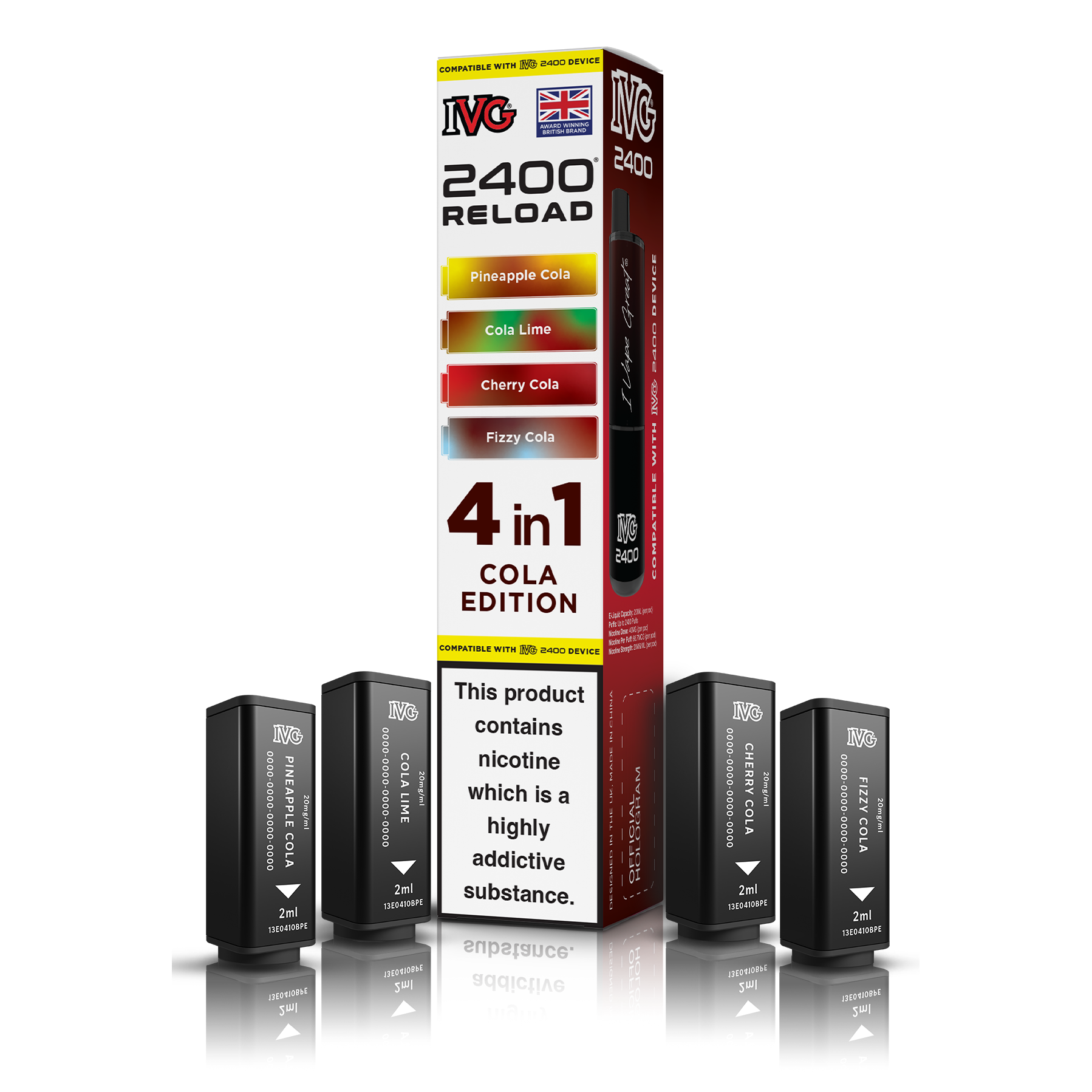 IVG 2400 4 In 1 Cola Edition Reload Pods