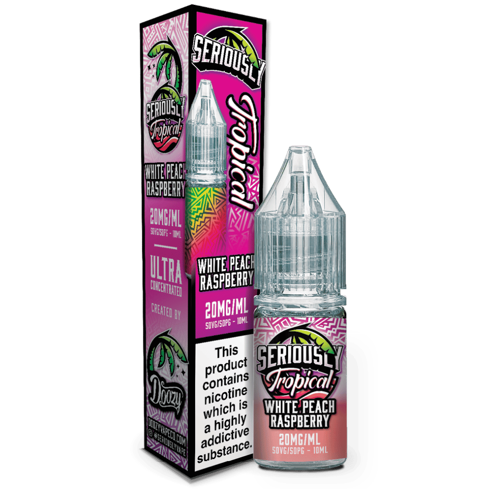 Doozy Seriously Tropical Nic Salt E-Liquid White Peach Raspberry