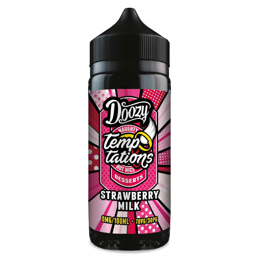 Doozy Temptations 100ml E-Liquid Shortfill Strawberry Milk