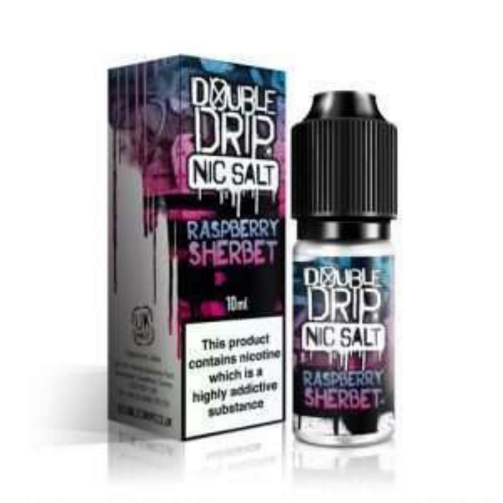 Double Drip Nic Salt E-Liquid Raspberry Sherbet