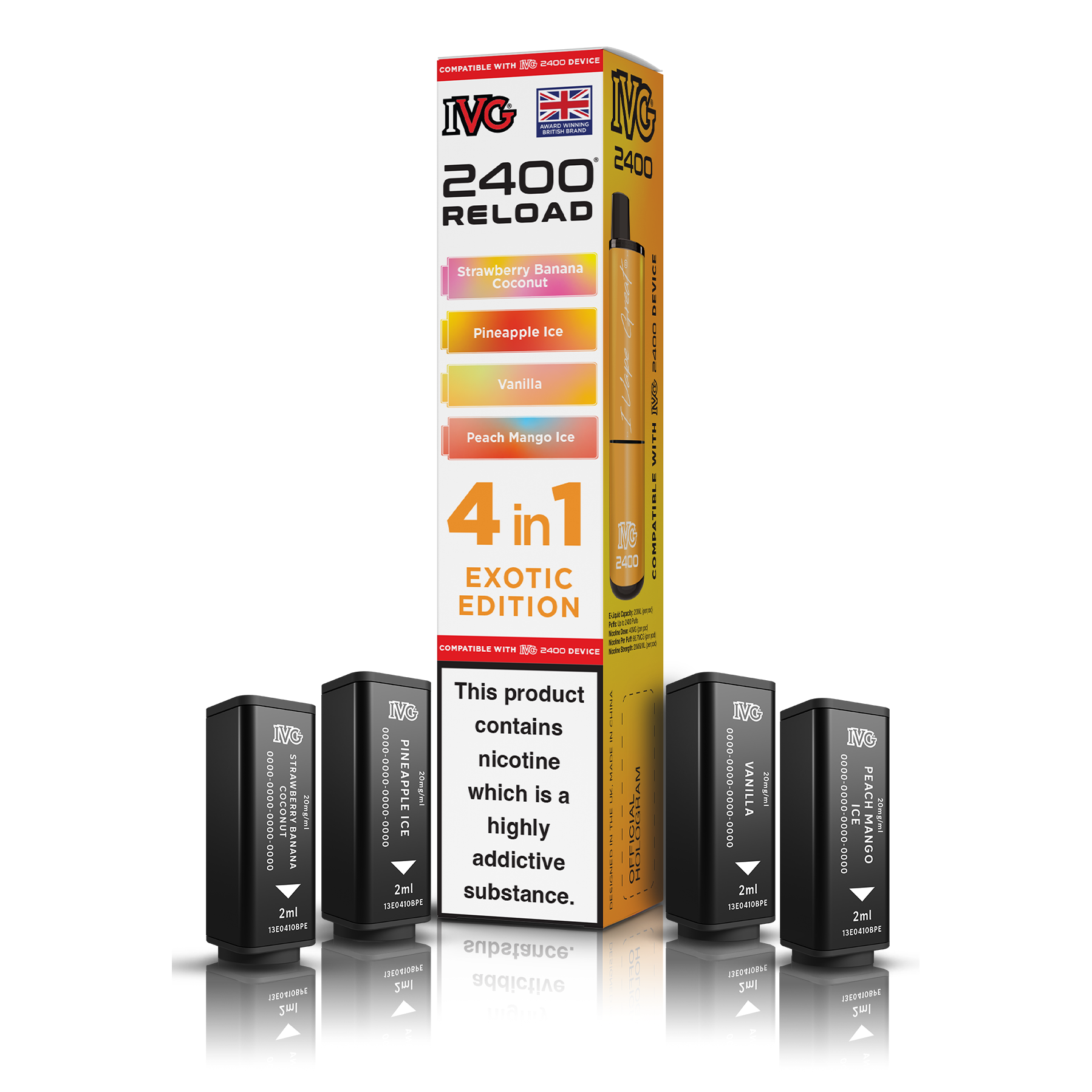 IVG 2400 4 In 1 Exotic Edition Reload Pods