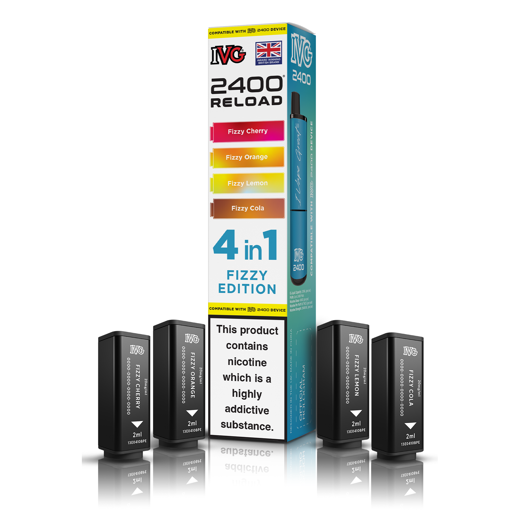 IVG 2400 4 In 1 Fizzy Edition Reload Pods