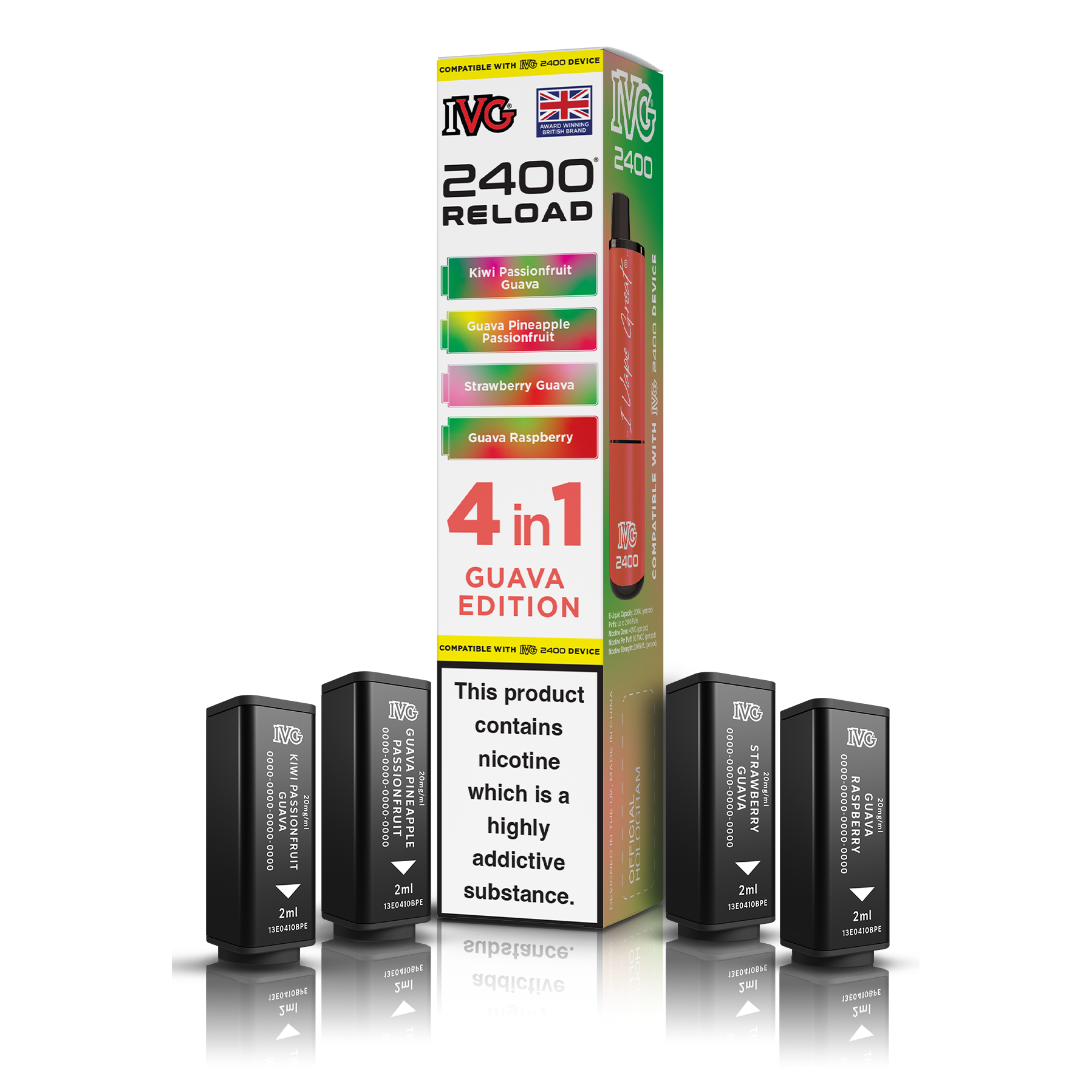 IVG 2400 4 In 1 Guava Edition Reload Pods