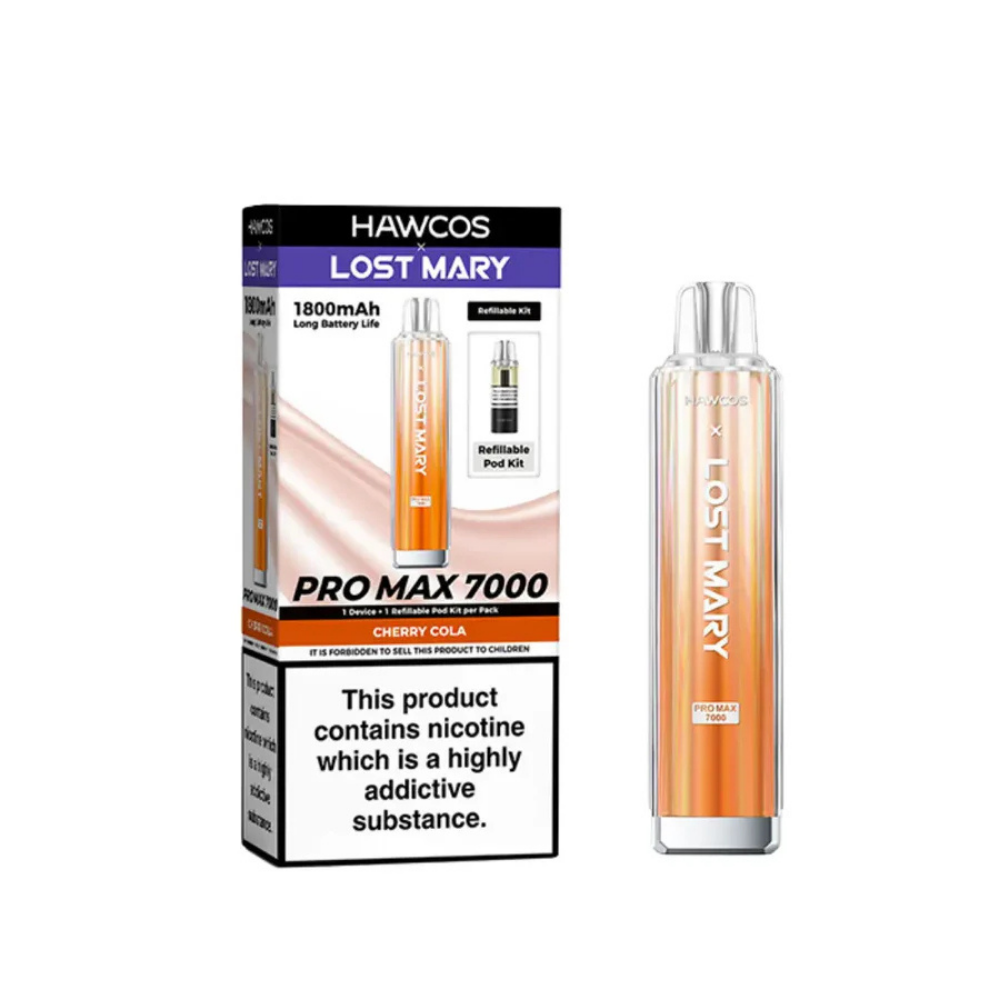 Hawcos x Lost Mary Pro Max 7000 Prefilled Pod Kit Cherry Cola