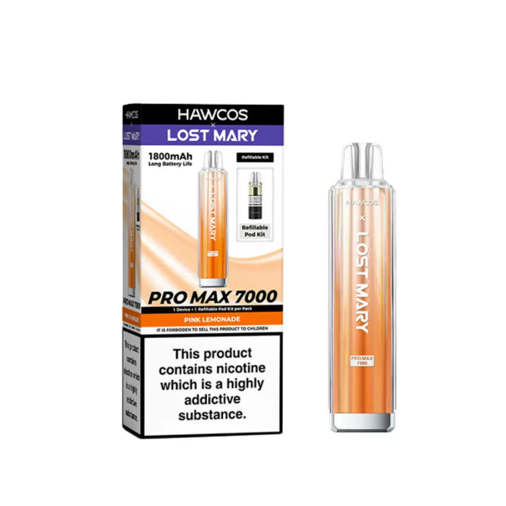 Hawcos x Lost Mary Pro Max 7000 Prefilled Pod Kit Pink Lemonade