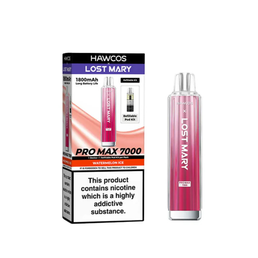 Hawcos x Lost Mary Pro Max 7000 Prefilled Pod Kit Watermelon Ice
