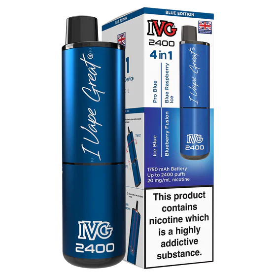 IVG 2400 Rechargeable Vape Blue Edition