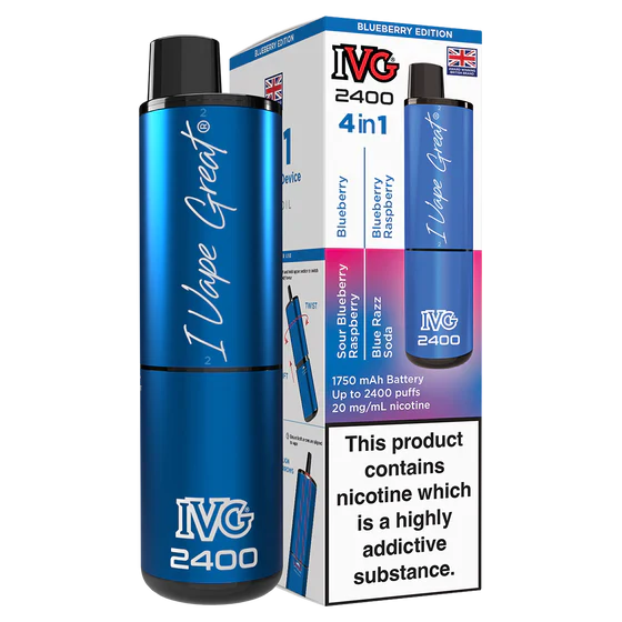 IVG 2400 Rechargeable Vape Blueberry Edition