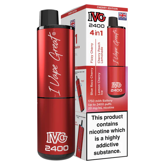 IVG 2400 Rechargeable Vape Cherry Edition