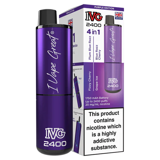 IVG 2400 Rechargeable Vape Purple Edition