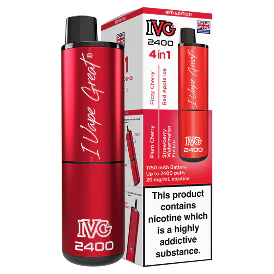 IVG 2400 Rechargeable Vape Red Edition