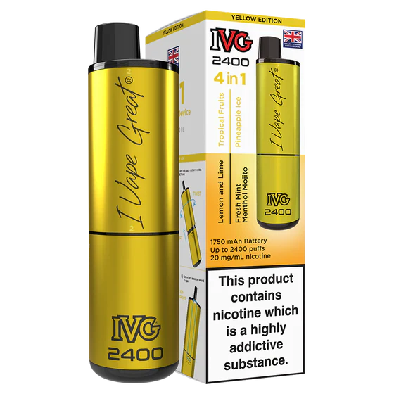 IVG 2400 Rechargeable Vape Yellow Edition