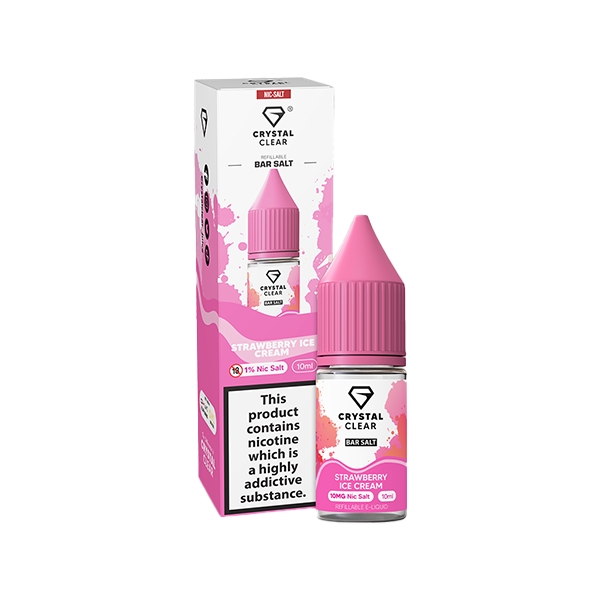 Crystal Clear Bar Salt Strawberry Ice Cream E Liquid 10ml