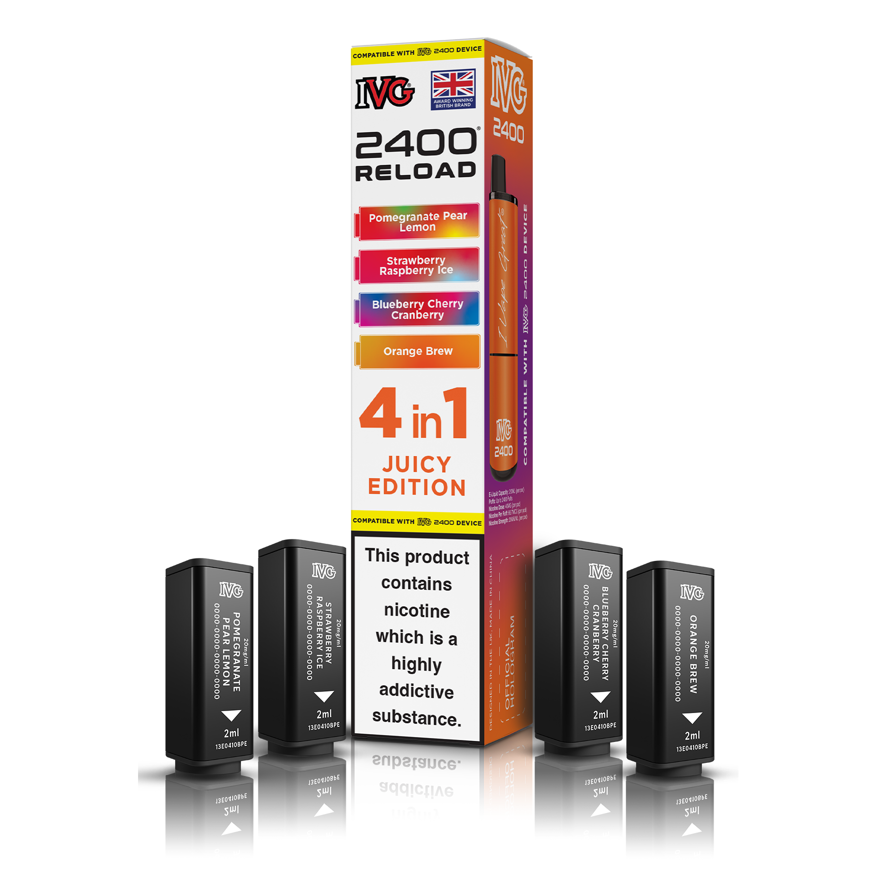 IVG 2400 4 In 1 Juicy Edition Reload Pods