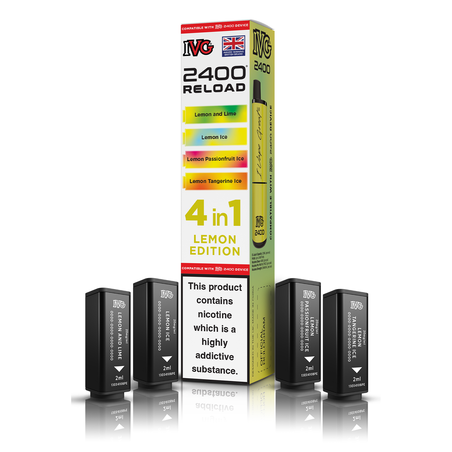 IVG 2400 4 In 1 Lemon Edition Reload Pods