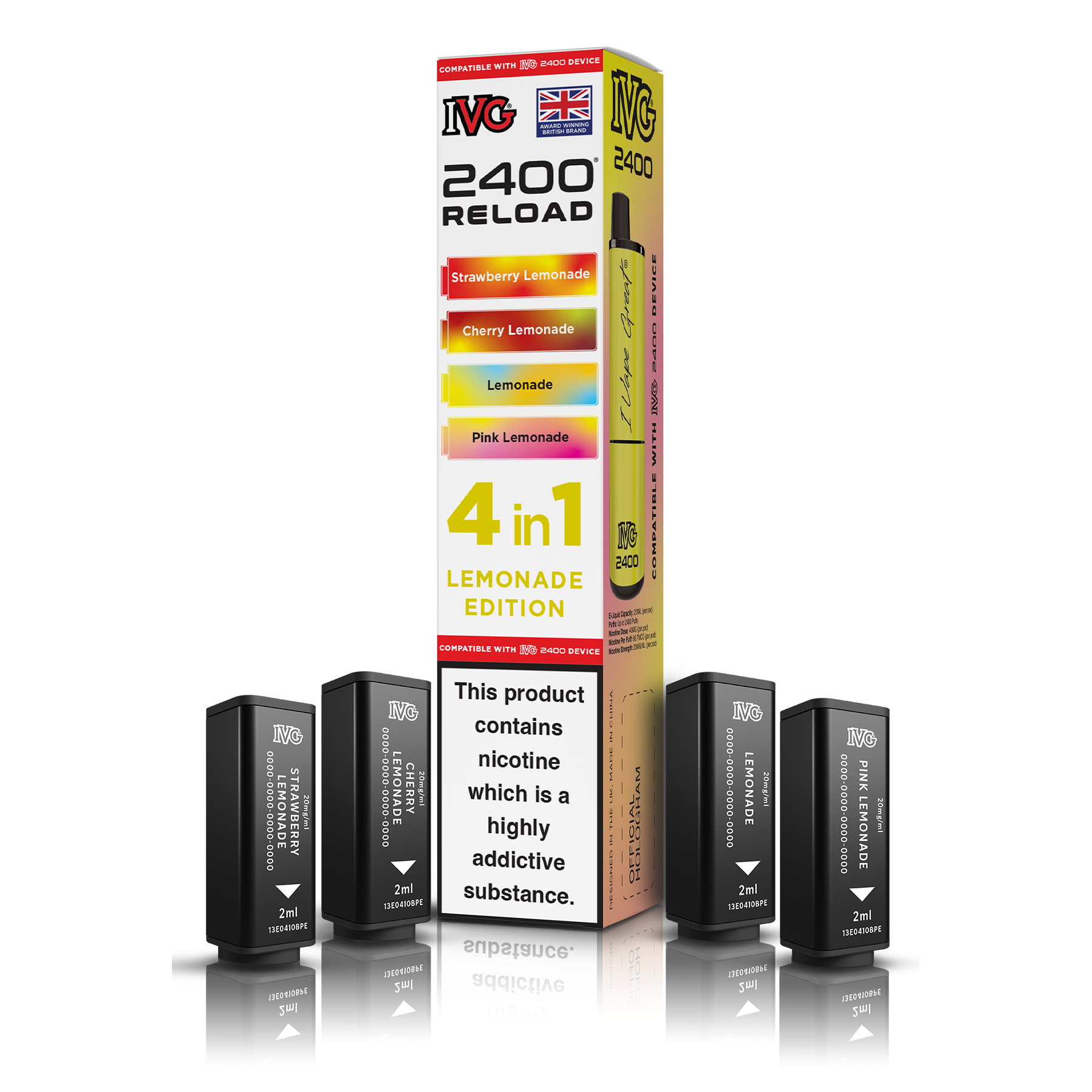 IVG 2400 4 In 1 Lemonade Edition Reload Pods