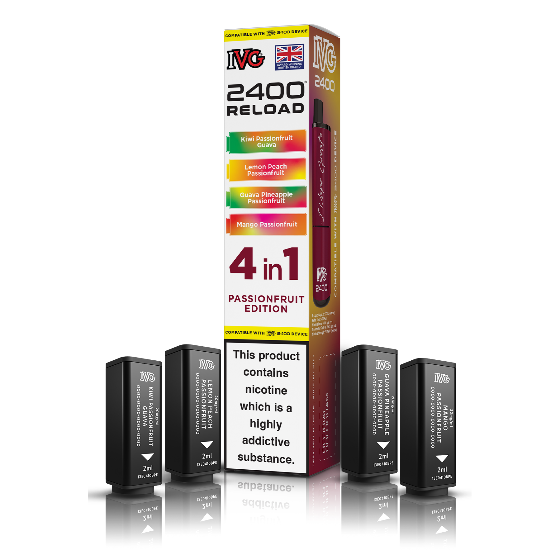 IVG 2400 4 In 1 Passionfruit Edition Reload Pods