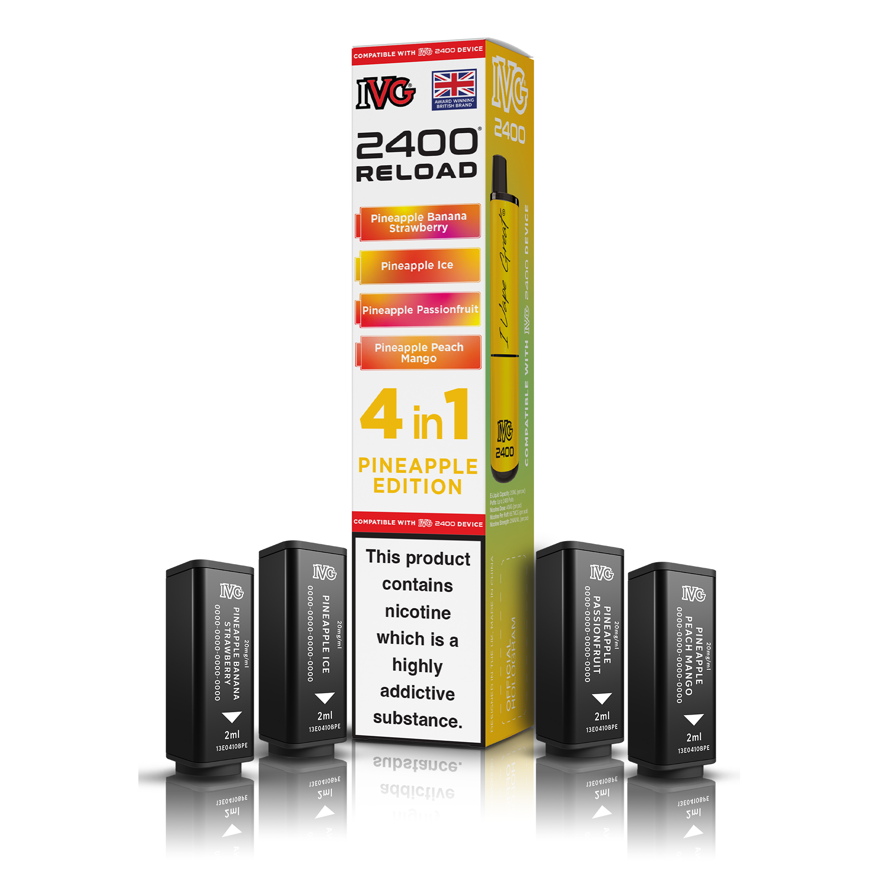 IVG 2400 4 In 1 Pineapple Edition Reload Pods
