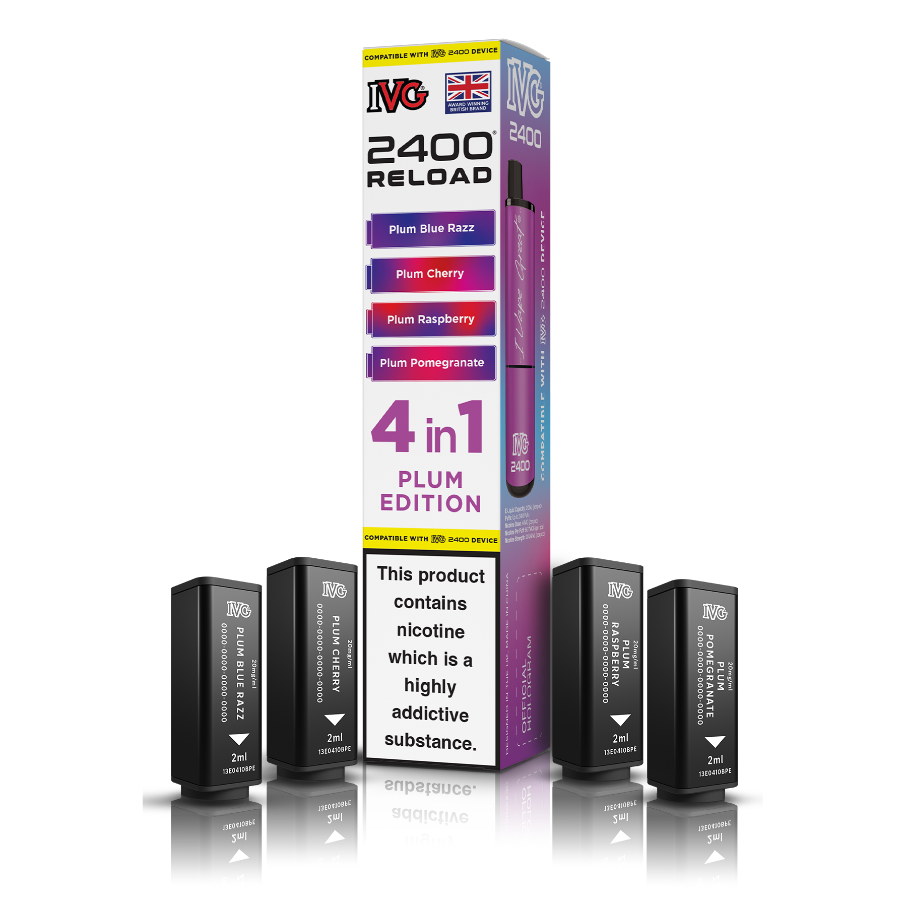 IVG 2400 4 In 1 Plum Edition Reload Pods