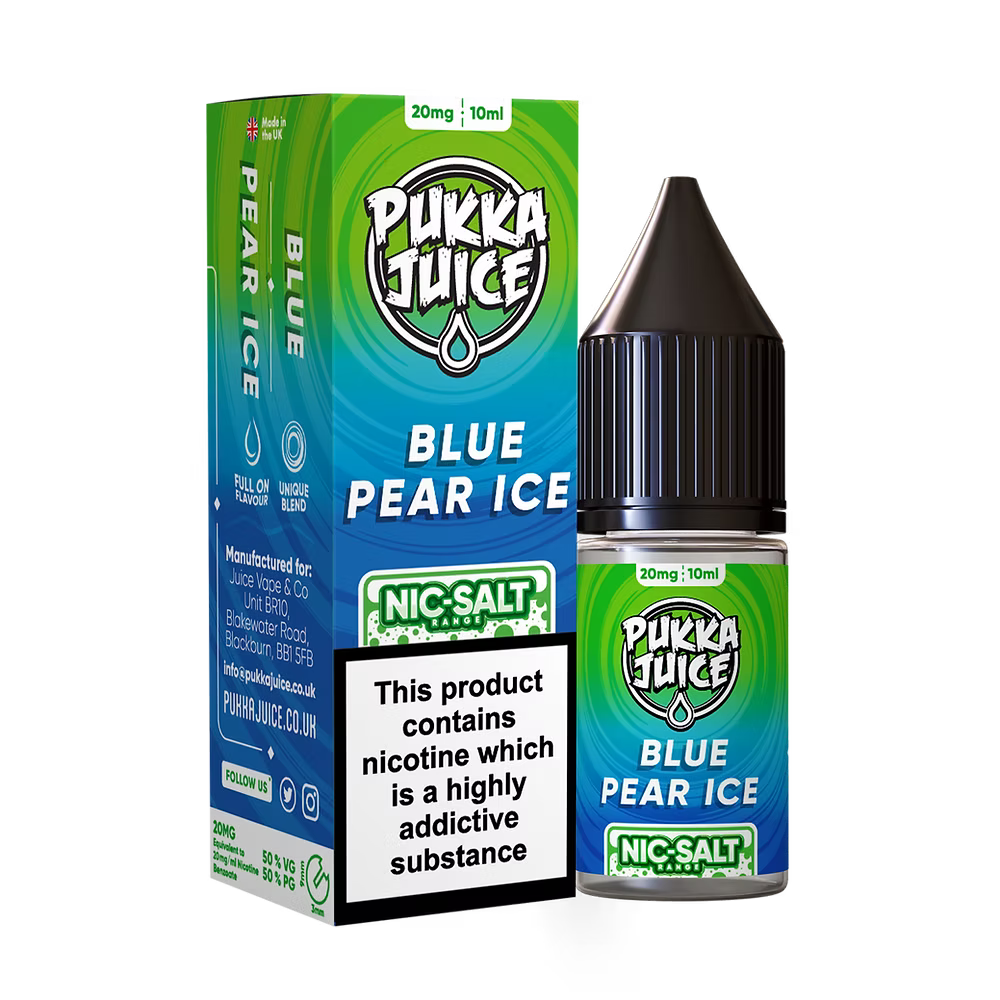 Pukka Juice Nic Salt E-Liquid Blue Pear Ice