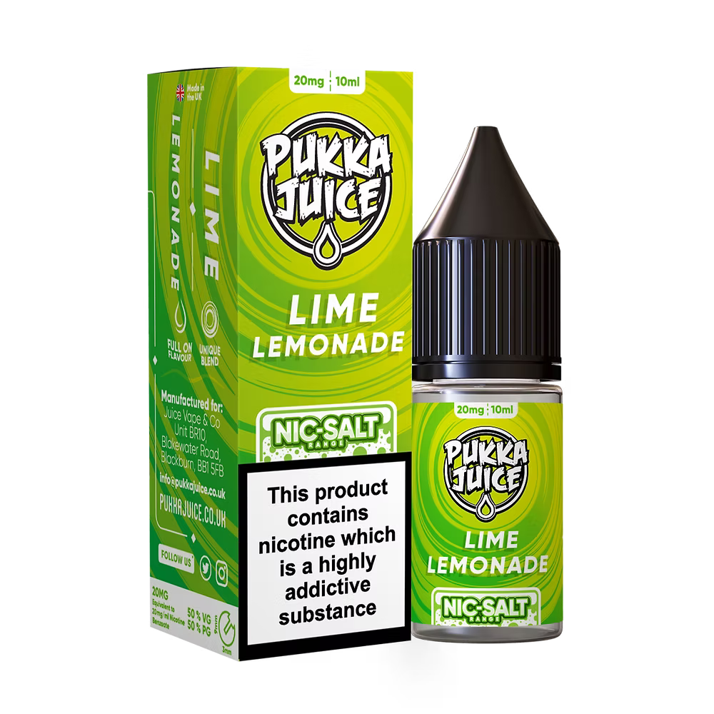 Pukka Juice Nic Salt E-Liquid Lime Lemonade
