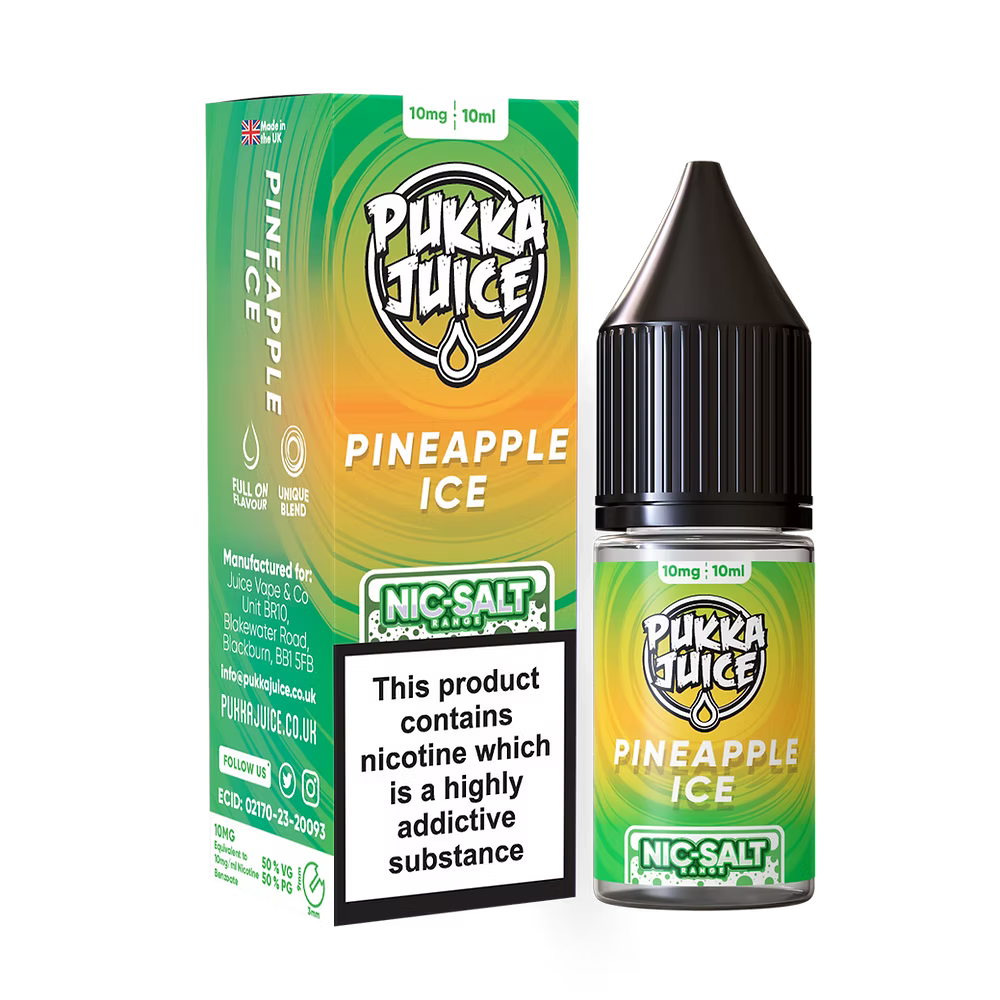 Pukka Juice Nic Salt E-Liquid Pineapple Ice
